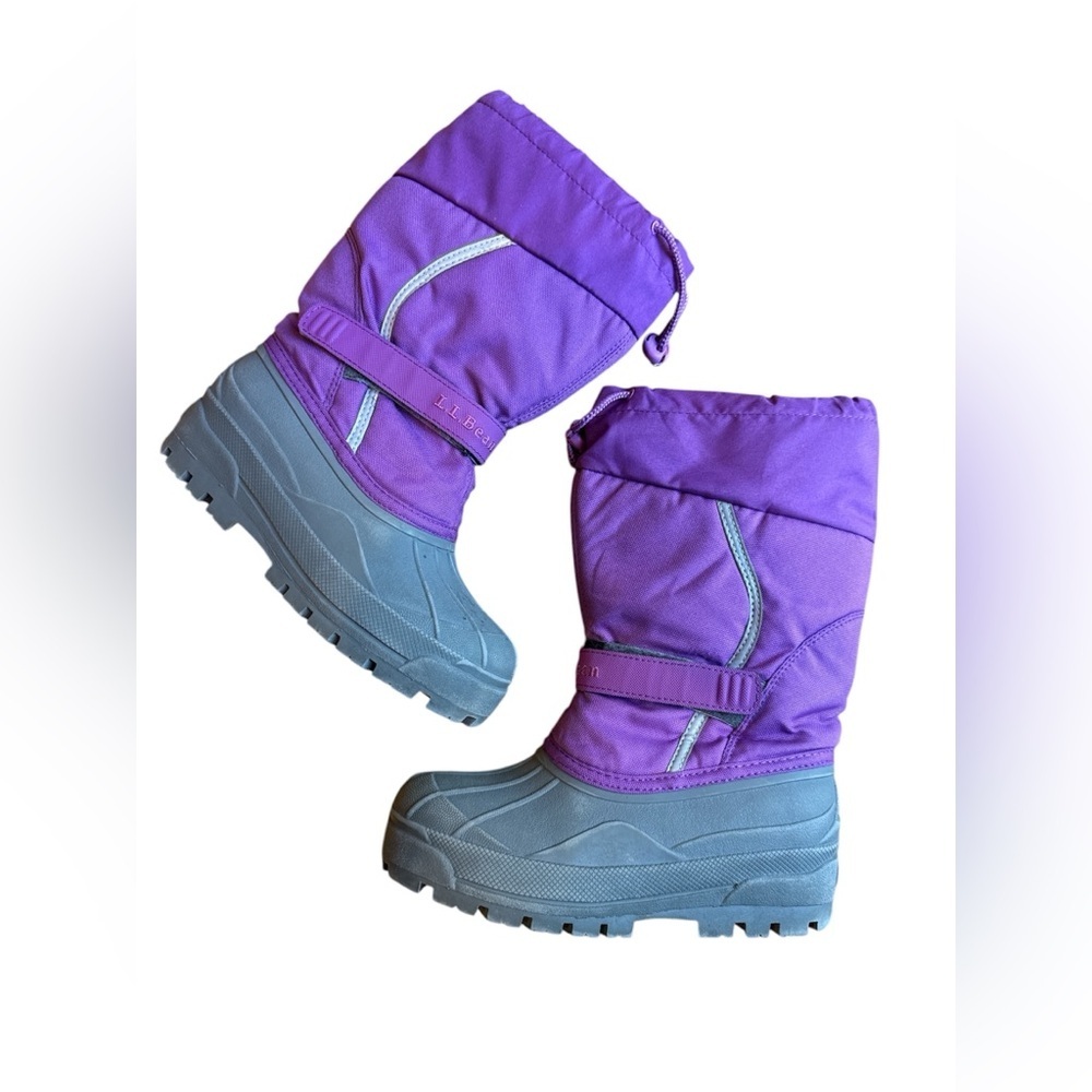 L.L. Bean Kids Purple and Gray Boots